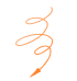 Orange swirly arrow