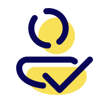 Cartoon Yellow figure with checkmark